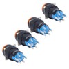 25Pcs Momentary Push Button Switch Self Locking 8 Pin Round