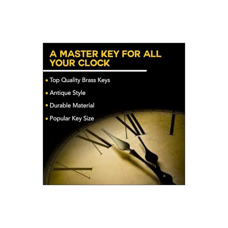 Universal Vintage Clock Winding Key 5 Prong Even Numbers 2