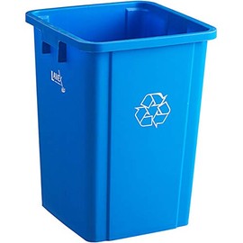 75 Qt. / 19 Gallon / 72 Liters / Blue Square Recycle Bin. Trash Bin Kitchen Garbage Can Waste Basket Recycle Bin