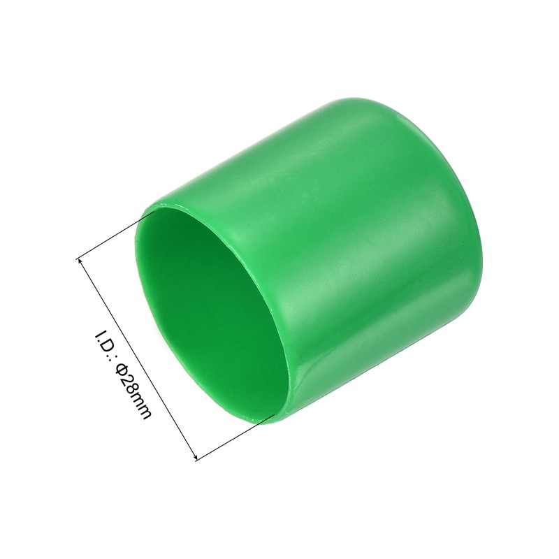 sourcing map 50pcs Rubber End Caps 28mm ID Vinyl Cap