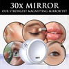 Mega-Powerful 30X Magnifying Makeup Mirror - Stick On, Ultra Portable