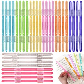 Flat Files a4 Files 2 Holes 32 Pack Paper Fasteners 8 Colors Mixed Paper Organize Scattered Paper Color-coded Binding Jigs Office Supplies Durable Flexible Easy to Use