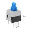 BGTXINGI 100pcs 6 Pin DPDT Self-locking Power Micro Push Button