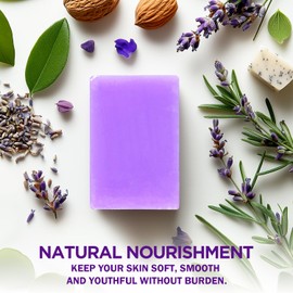 Princess Belle Lavender Bar Soap, Exfoliating and Moisturizing Bar Soap for Dirt, Natural Soap Bar for Face and Body, Suitable for All Types Skin, 2 Pack