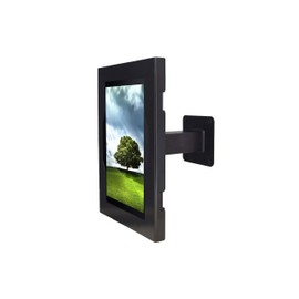 TABcare Locking Security Metal Case for Fusion5 10" Windows Tablet for Kiosk, POS, Store, Show Display (Black, Desktop Stand)