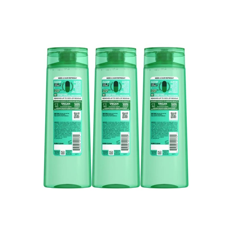 Garnier Hair Care Fructis Pure Clean Shampoo, 12.5 Fluid Ounce
