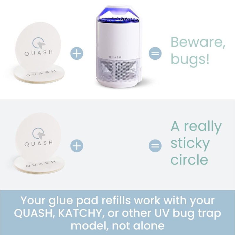 QUASH Indoor Fly Trap Sticky Glue Board Refills (10 Pack)