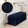 NICEEC Spandex Stretch Dining Bench Cover with Skirt Removable Bench