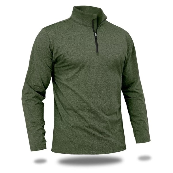 Boladeci Mens Pullover Quarter Zip Fleece Lined Long Sleeve Golf