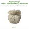 Regency Wraps - Estopilla de queso 100% algodón para untar,