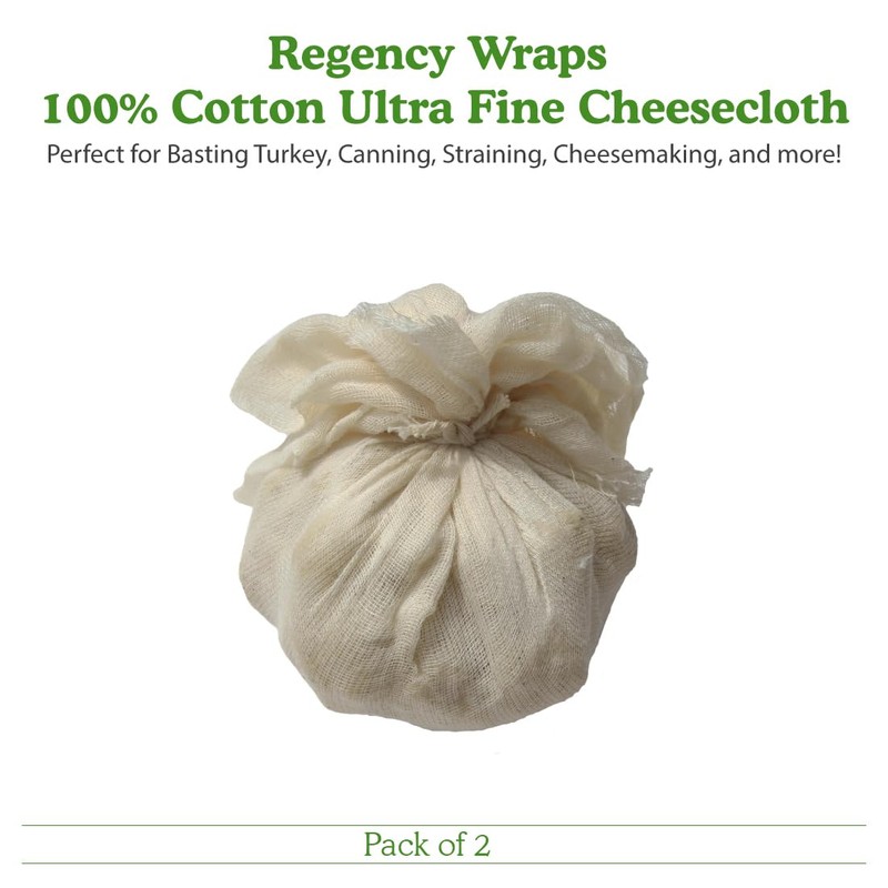 Regency Wraps - Estopilla de queso 100% algodón para untar,