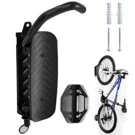 Socpuro Bicycle Wall Stand, Vertical Stand, Rotary, Indoor Storage, Space Saving, For Road Bikes, Garages, Warehouses, Bike Storage, Wall Mounted, Bicycle Hanger, Steel, Load Capacity 66.1 lbs (30 kg)