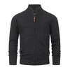 Indicode INLut Men's Cardigan with Stand-Up Collar and Zip |