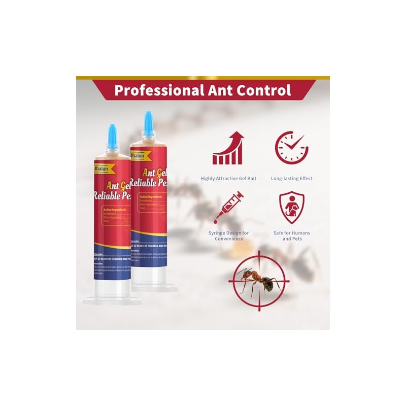Ant Killer Gel for Indoors and Outdoors, Powerful Ant Control