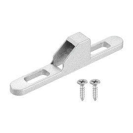 sourcing map Sliding Door Keepers, 3.07" x 0.39" Zinc Alloy Sliding Glass Door Lock Keepers Sliding Door Lock Latch with Mounting Screw for Various Sliding Patio Door, Silver