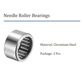 Kozelo 2pcs H K2014 Needle Roller Bearings [20mm Inner Diameter x 26mm OD x 14mm Width] with Steel Cage for Agricultural Equipment Open End
