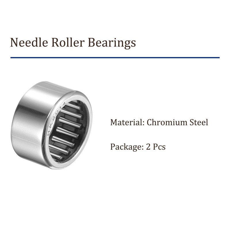 Kozelo 2pcs H K2014 Needle Roller Bearings [20mm Inner Diameter
