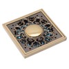 Floor Drain Metal Squared Retro Style Water Drainage Shower Drain