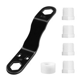 Shkalacar RV Water Heater Drain Plug Kit with Angle Wrench, 1/2'' NPT Replacement Plugs & PTFE Tape, Fits 7/8'' & 15/16'' Drain Plugs for RV & Camper