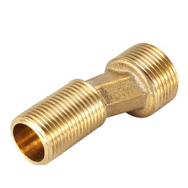 Nimomo Hexagonal Nipple, Double Nipple Offset Nipple 3/4 Inch x 1/2 Inch NPT Male Thread, Brass Hex Nipple Pipe Fitting Pipe Adapter Eccentric Double Nipple for Pipe Connection