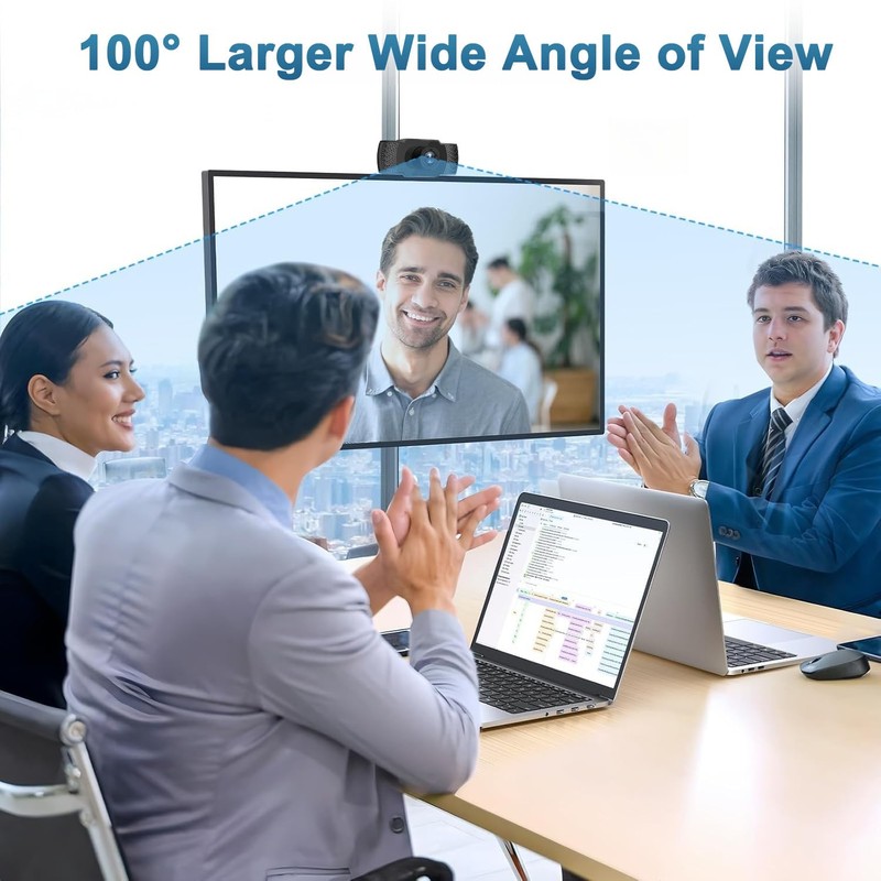 RUOVXWU Webcam for PC with Microphone 1080P Full HD Plug