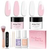 Aokitec 3 Colours Purple Nude Pink Dip Powder Nail Set