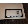 Custom Reflectivd Defender License Plate Frame Real Carbon Fiber W/