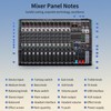 Audio Mixer, TKLBLS Professional 12 Channel DJ Mixer Board with