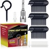 TERMATH 40PCS String Light Hooks with Spring Latch,Plant Hangers,Screw Eyes