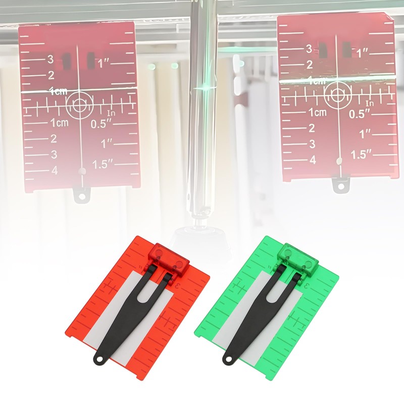 LT Easiyl 2pcs Laser Level Reflector Target Board Bracket Reflector