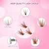 Brown Wispy Lash Clusters Natural Puffy Eyelash280 Pcs, 80D Curly