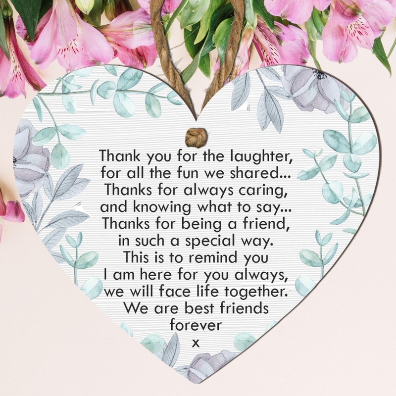 Thank You for the Laughter Heart Plaque | Sentimental Friendship