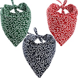 Paquete de 3 bandanas triangulares para perro, accesorios de bufanda, estilo japonés, Large