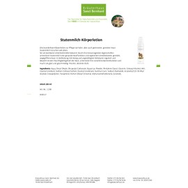 Sanct Bernhard Mare Milk Body Lotion with Honey, Uunsaturated Fatty Acids, 200 ml