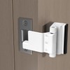 2 Set White Adjustable Portable Door Lock,Security Door Reinforcement Lock