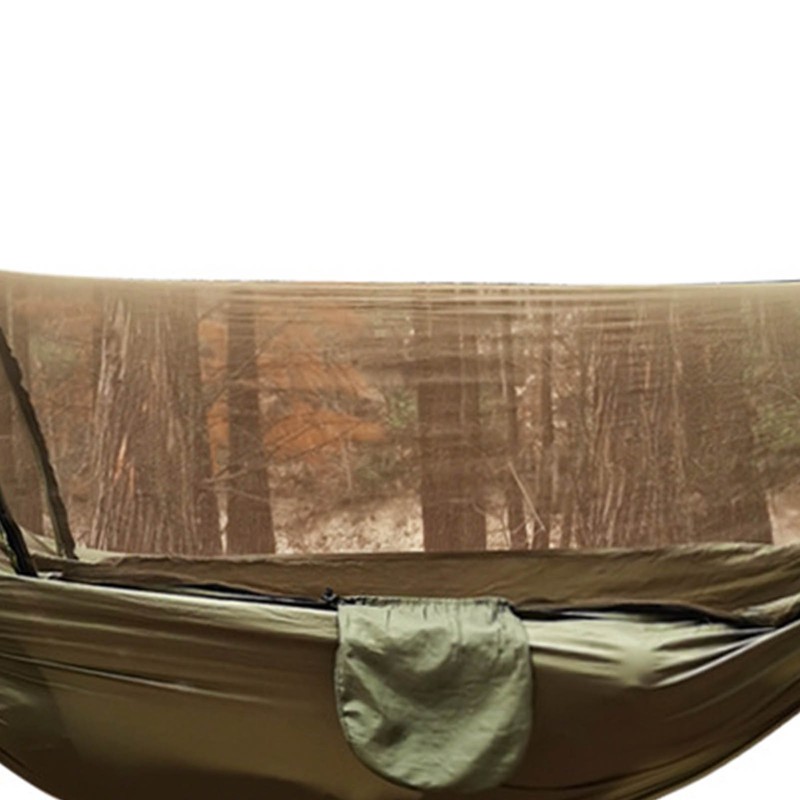 Camping Hammock with Net 210T Nylon Taffeta Automatic Quick Opening