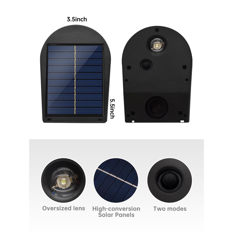 Mrzxy Solar Wall Lights Outdoor Bright Sconce Waterproof LED for