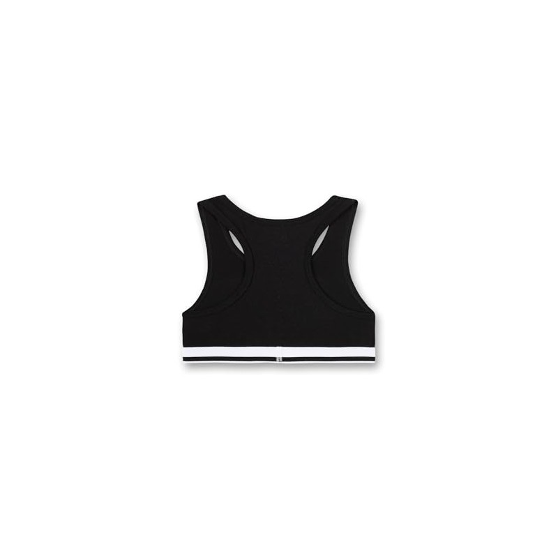 Sanetta Bustier Schwarz Reggiseno Sportivo, Super Black, 140 cm Bambina