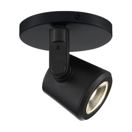 Nuvo 62/1107 12W LED Adjustable Taper-Back Monopoint Ceiling and Wall Spotlight, 2.75" x 4.75" x 4.5", Black