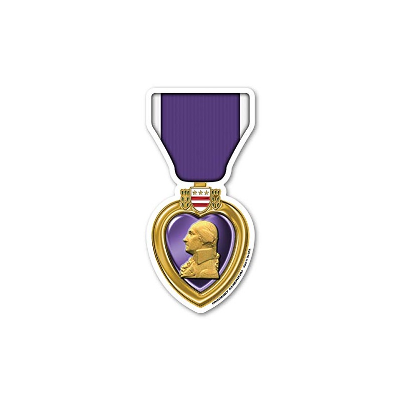 Purple Heart Magnet by Magnet America Is 5.25" x 2.5"