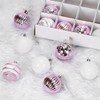 Meleager Christmas Baubles Pink Purple, 12 Pieces Christmas Tree Baubles