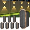 Ellasay 8 Pack Fence Lights Solar Powered, Up and Down