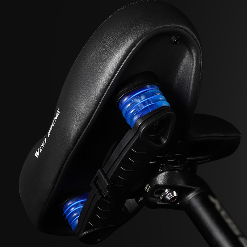WEST BIKING Bike Seat Wide Comfortable Cycle Saddle Shock Absorption