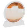 Moving Sand Art Round White Frame 3D High Transparent Glass