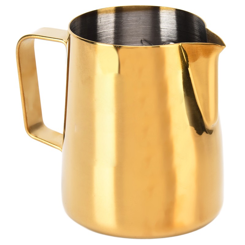 380ML Coffee Pitcher Cup Bright Gold Stainless Steel Coffee Milk