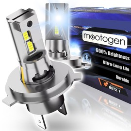 mootogen M7 H4 9003 LED Fog Light Bulbs 32000LM 60000Hrs Plug and Play 1:1 Halogen Size Off Road, Pack of 2