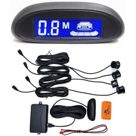 Shkalacar - Sistema de radar con sensor de estacionamiento de marcha atrás para coche, vehículo de marcha atrás con 4 sensores de estacionar,