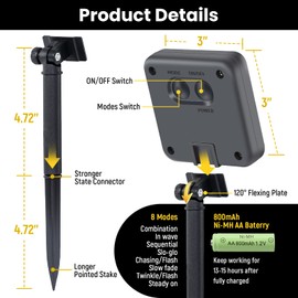 Solar String Lights Outdoor, 82ft Warm White Solar String Lights 200 Led Solar Fairy Lights for Outside Waterproof 8 Lighting Mode Solar String Lights for Outside,Garden,Courtyards,Trees