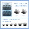 Cluster Eyelash Extensions, 144 Pieces, Cluster Eyelashes, Individual Eyelashes, D-Curls,