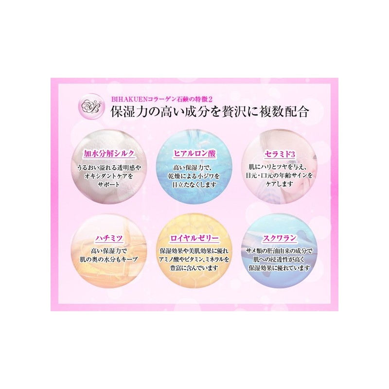 BIHAKUEN Collagen Soap 3.5 oz (100 g) (Set of 2)